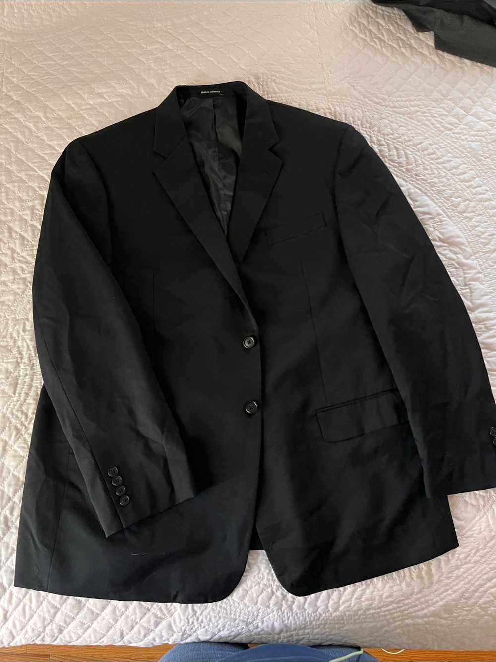 Joseph & Feiss Black Two-Button Sport Coat Wool